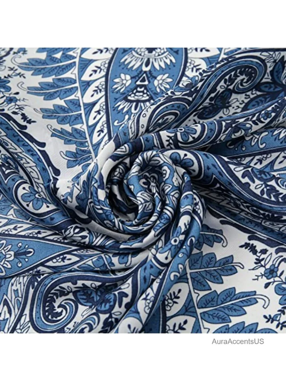 27.5 inch Square Head Scarf Silk Feel Polyester Hair Wrapping Neck Scarf Bandana